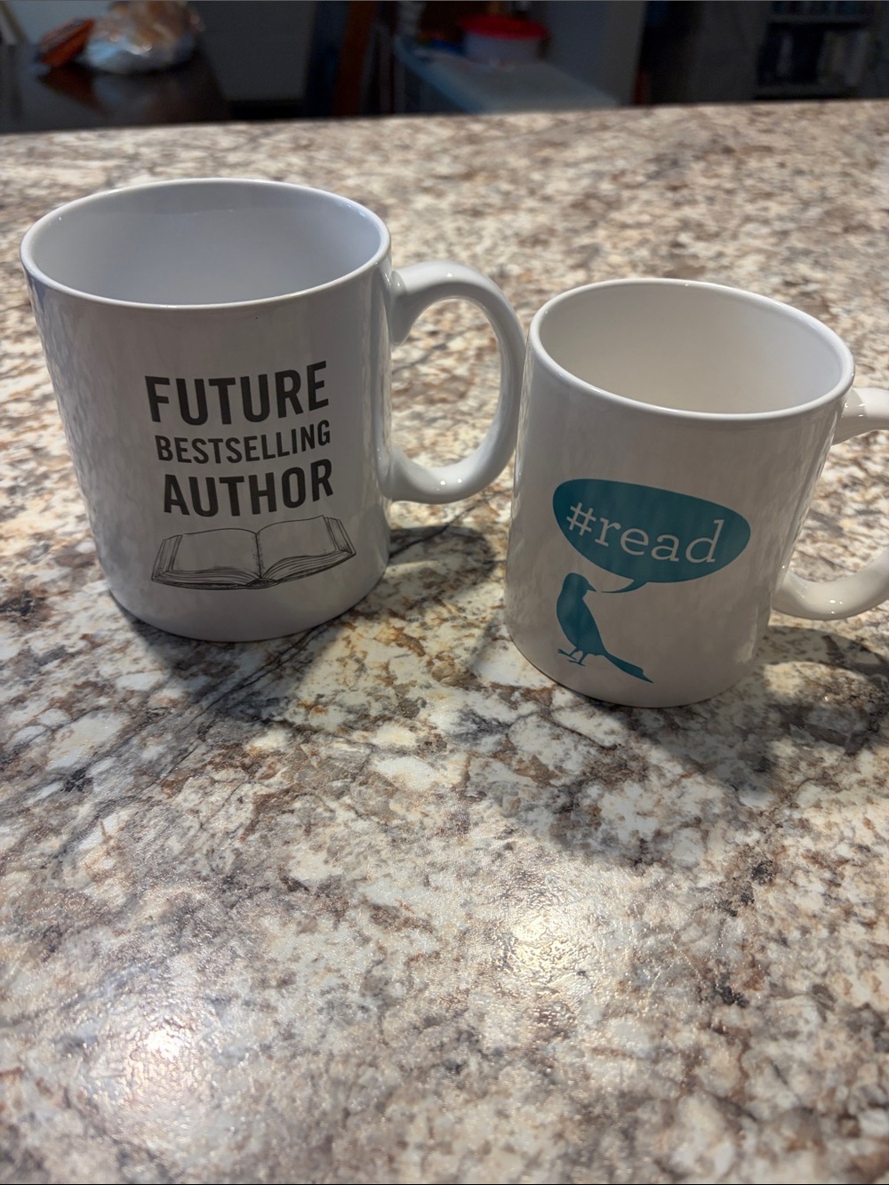 Lot of 2 Reader/Writer Ceramic Mugs